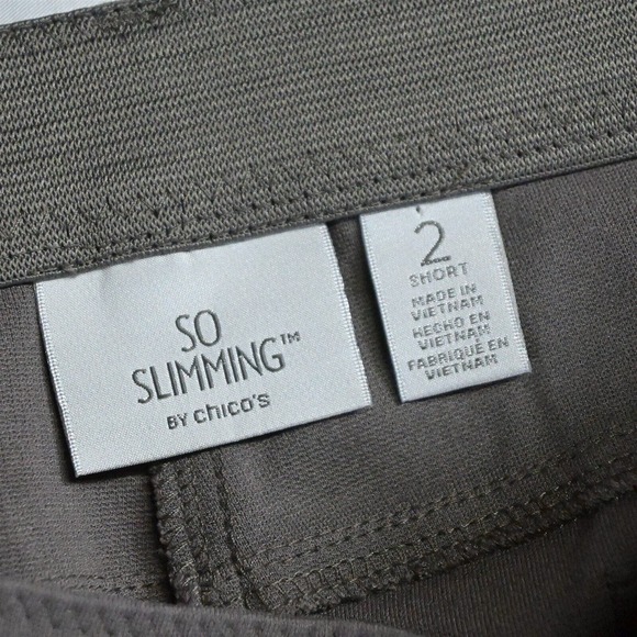 So Slimming by Chico's 2 Short / 12 Tan Brown Skinny Ponte Knit‎ Stretch Jeans - Picture 3 of 7